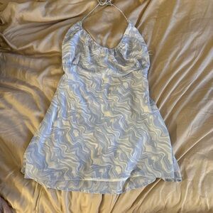 A&F Blue and White Halter Dress